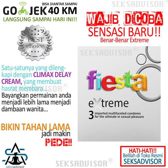 Hott Fiesta Kondom | Extreme With Climax-Delay Cream - 3Pcs Salee