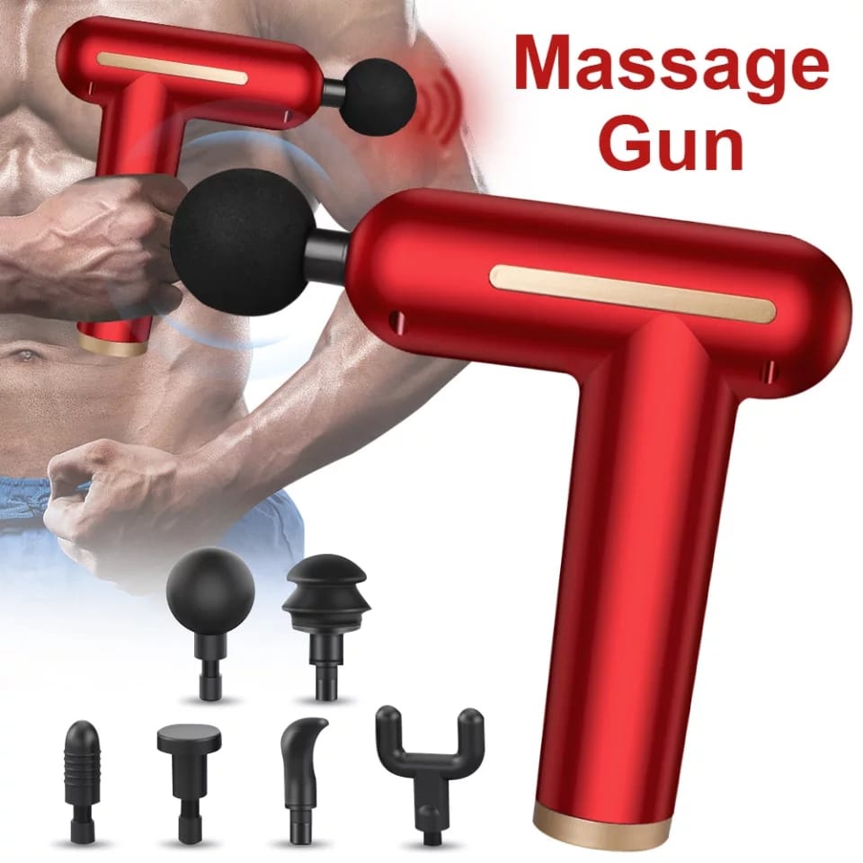 Alat Fitnes Elektrik Massage Fascial Gun Alat Pijat Getar Punggung Otot