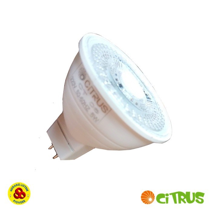 Citrus Lampu LED MR16 6W WW 220V AC LED Halogen 3000K Fitting Tusuk