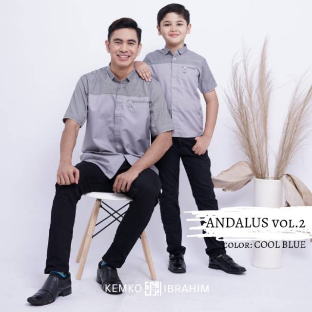 Family Set Sarimbit Ghazia Ibrahim warna Grey