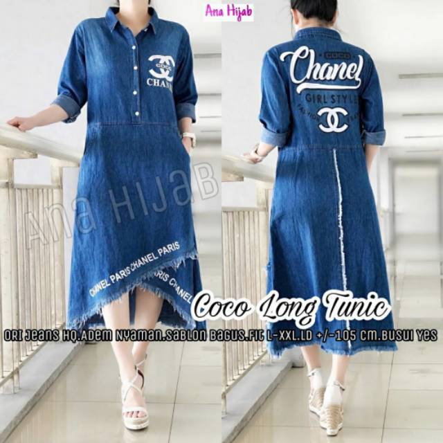 TUNIK JEANS / COCO LONG TUNIK / TUNIK DENIM
