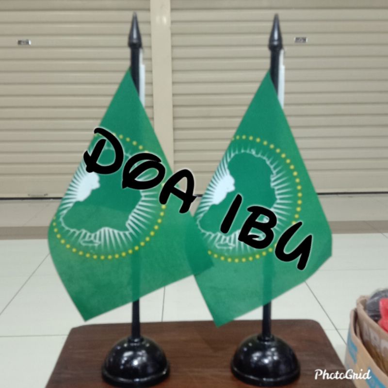 

best seller tiang kayu meja+bendera UNI AFRIKA ready stock