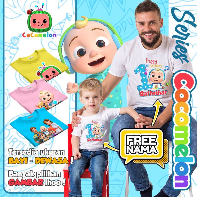Baju Kaos Anak Spesial Cocomelon