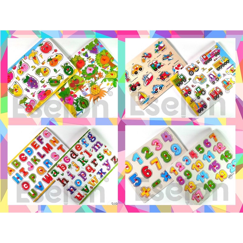 Puzzle Edukasi / Puzzle Knob / Puzzle Kayu / Puzzle Kayu Knob