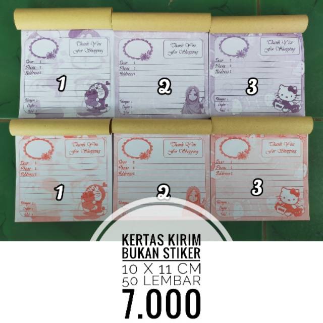 Kertas label pengiriman talangan hvs bukan stiker Kertas label pengiriman talangan hvs bukan stiker