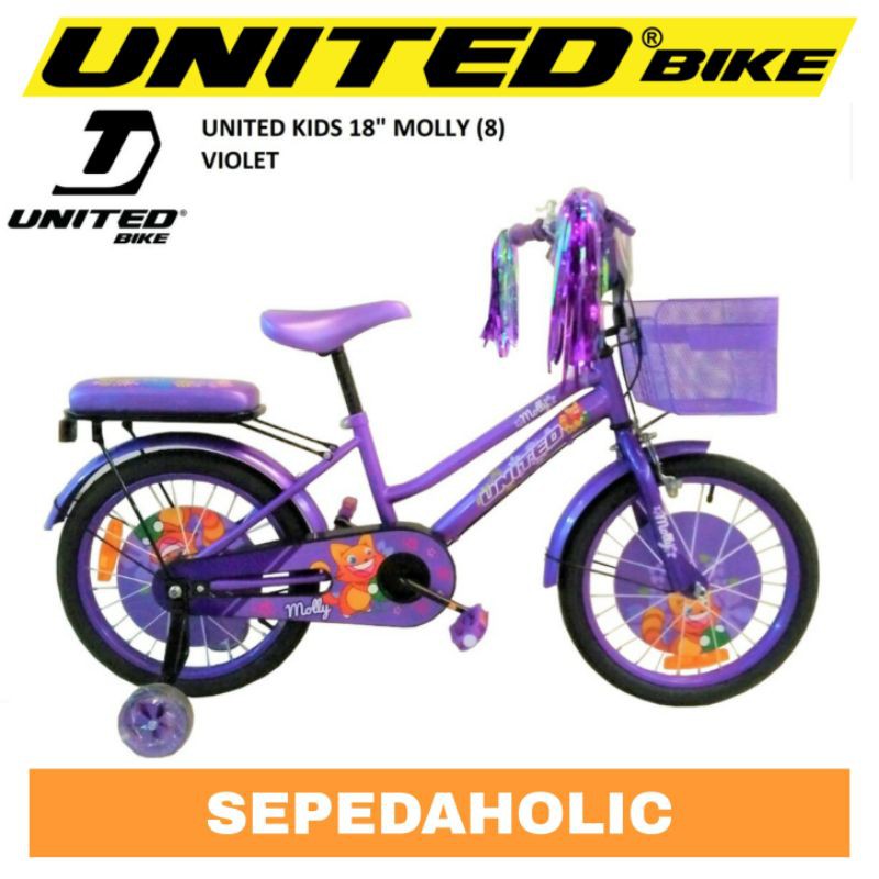 Sepeda Anak Perempuan 5 - 8 Tahun UNITED MOLLY 18 Inch