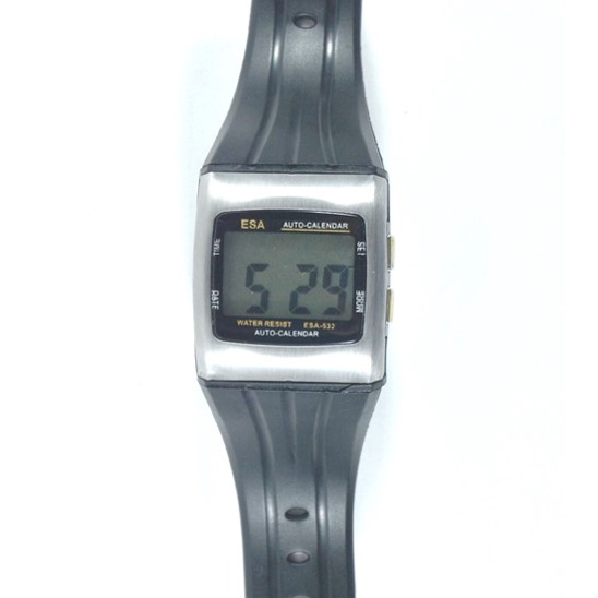 Jam Tangan Pria Wanita Unisex Jam Tangan Digital Warna Hitam ESA 532