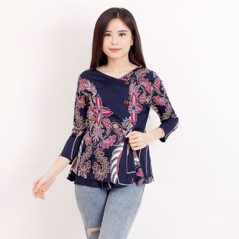 Batik wanita - Atasan blouse batik fashion wanita 184 Size XL-4
