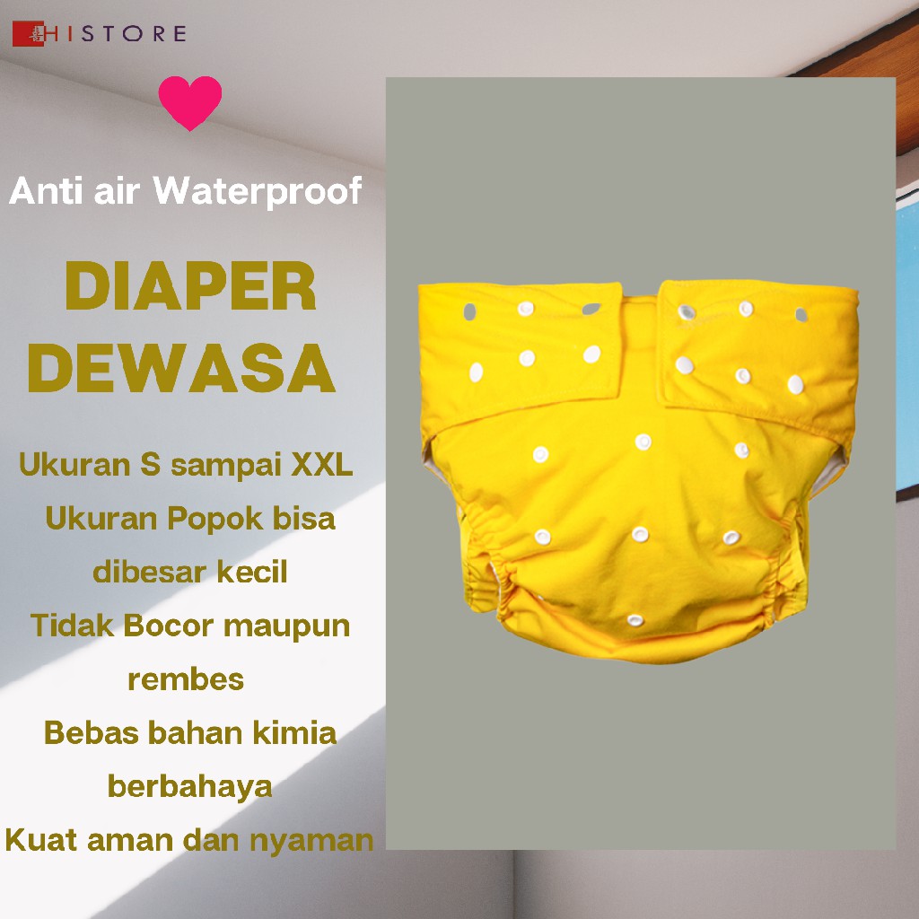 [HI]CLODI DEWASA &amp; INSERT POPOK KAIN DEWASA  POPOK LANSIA ADULT DIAPER WATERPROOF BAHAN PREMIUM