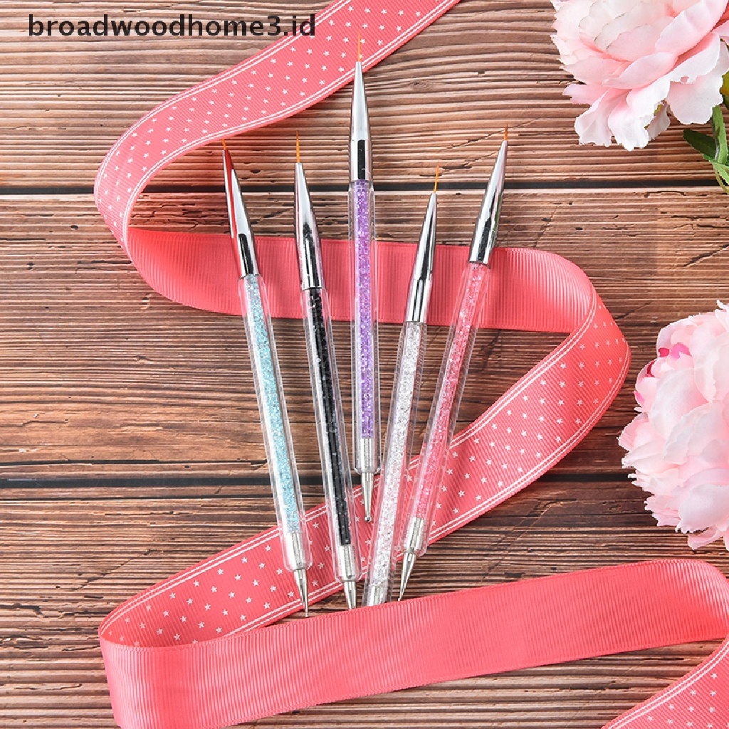 2 in 1 Pen brush liner Pengambil Berlian Imitasi Untuk nail art