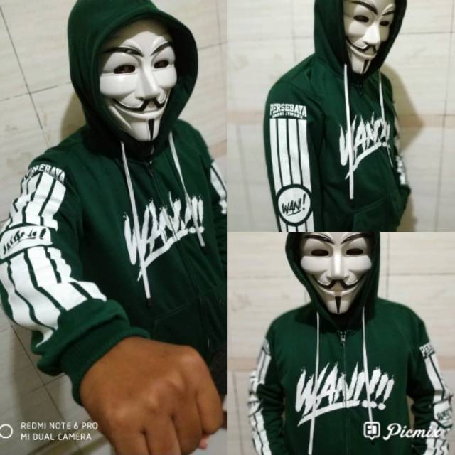 sweater hoodie persebaya bonek wani free masker