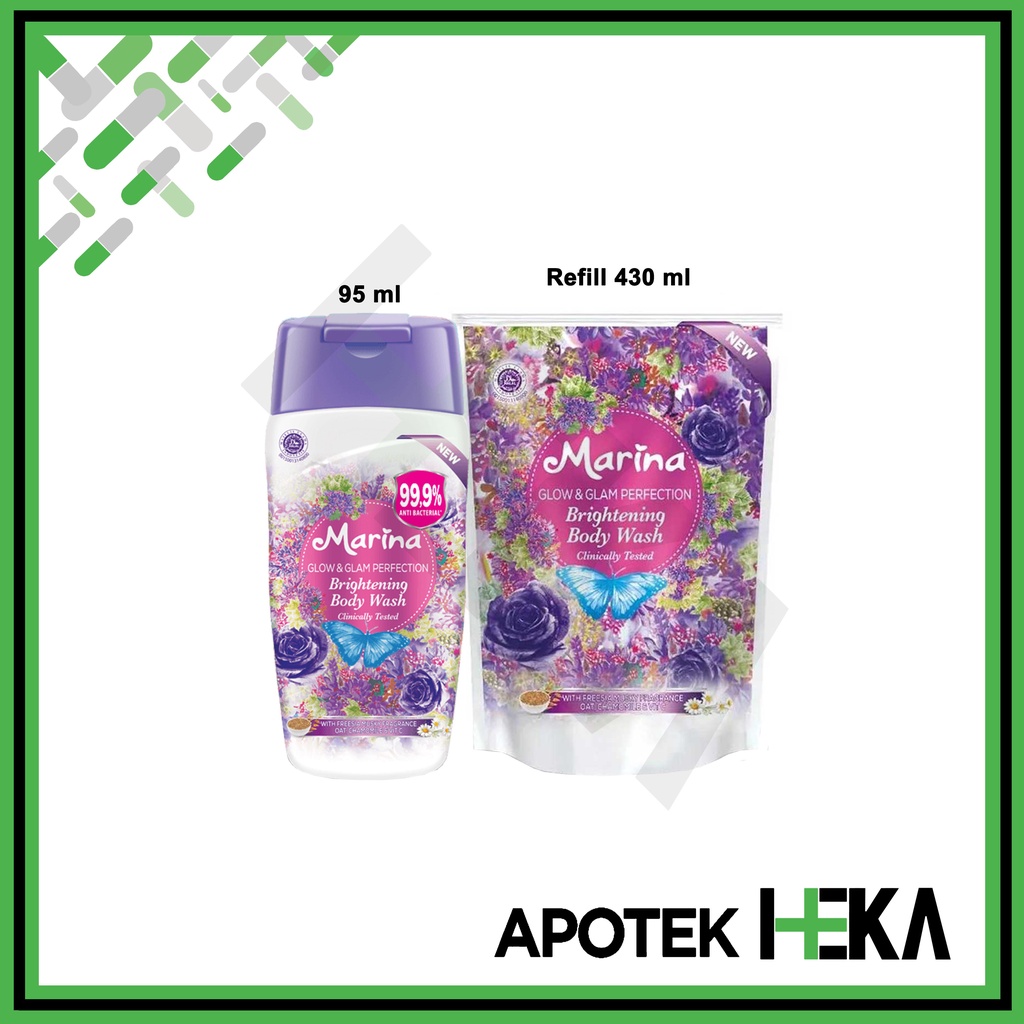 Marina Body Wash Glow &amp; Extra Glam Perfection Sabun Cair Freesia Ungu (SEMARANG)