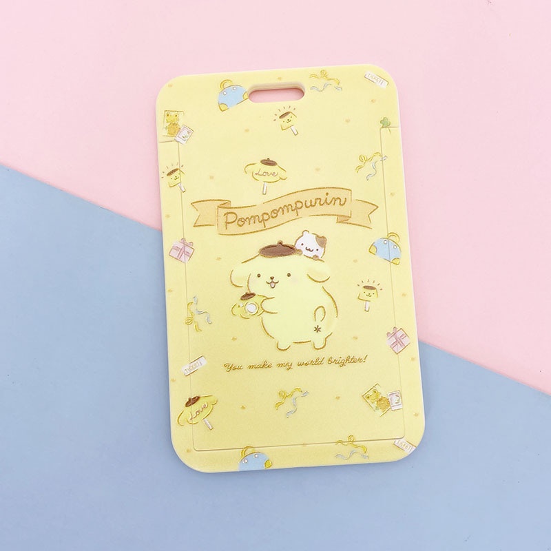 Sanrio Case Holder Kartu Bus Motif Kartun Hello Kitty Melody Dengan Lanyard Untuk Anak Perempuan penutup kartu