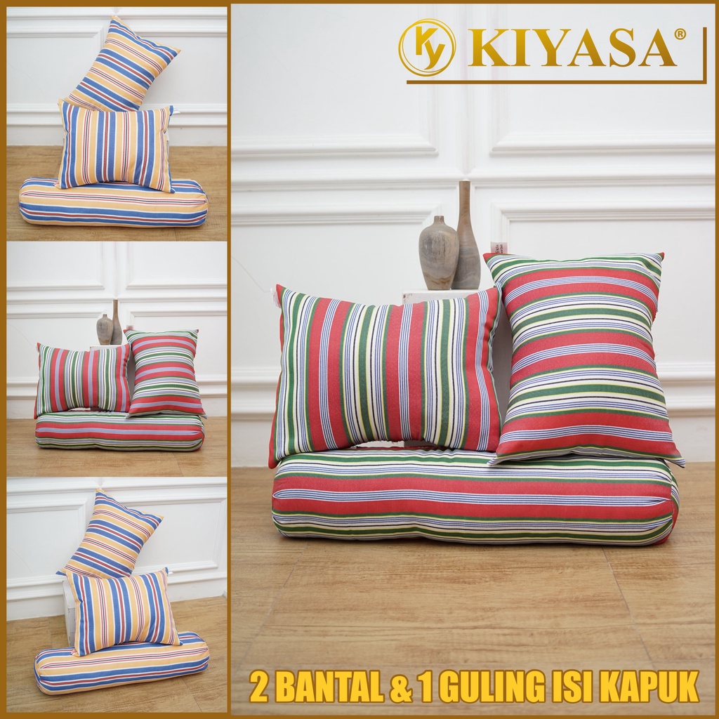 Paket Bundling 2 pcs Bantal Tidur Kapuk dan 1 pcs Guling Kapuk