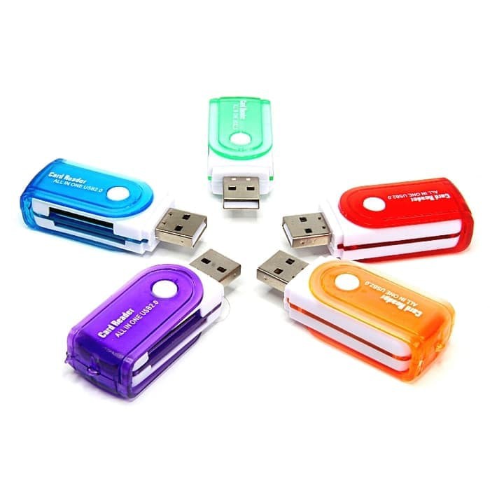 [10 GRAM] Multi Card Reader All In One 4in1 - Card Reader 4 Slot Multi Memory Converter To Flashdisk