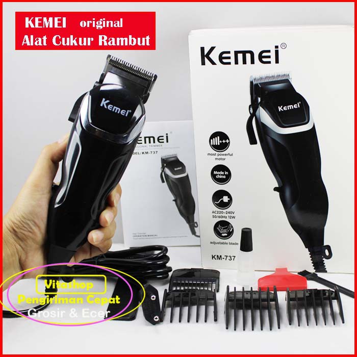 Hair Clipper Mesin Cukur Rambut Daya Original Kemei km-737