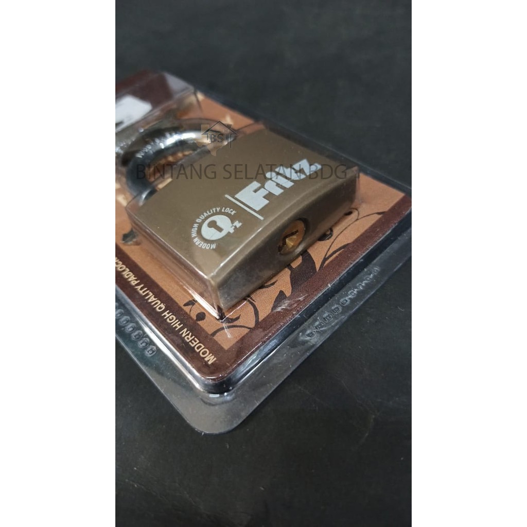 KUNCI GEMBOK PADLOCK FRITZ UK 50MM WARNA COKLAT KUNCI PENGAMAN PINTU