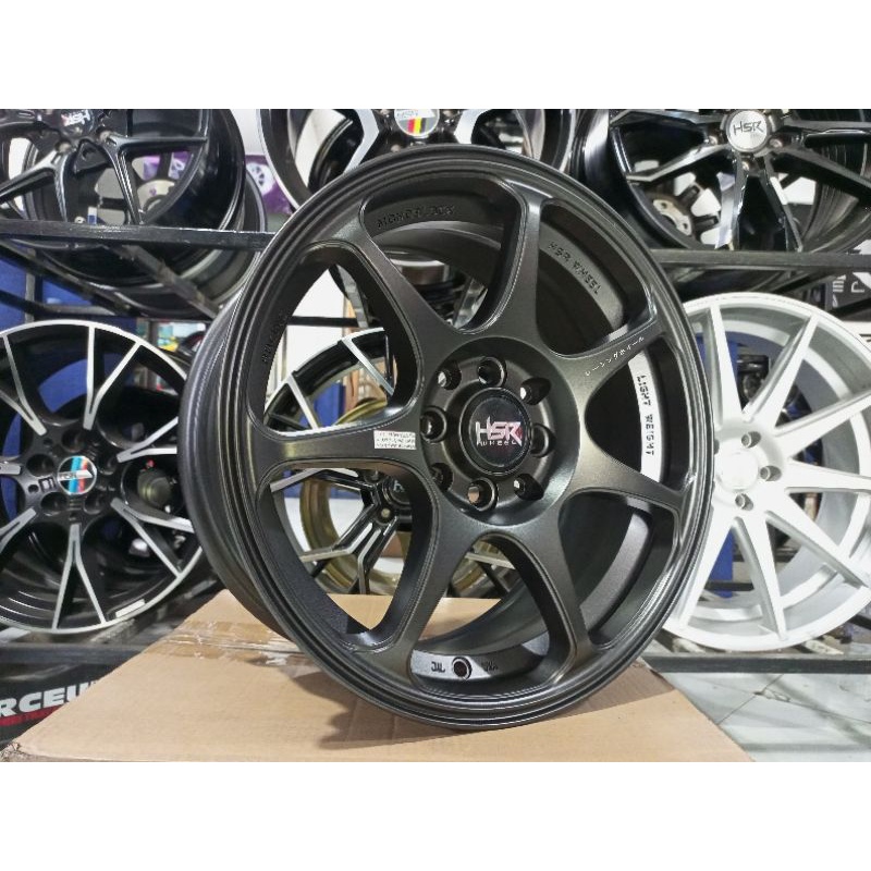 VELG RACING R15 TERBARU MODEL PALANG TUJUH HSR SEBUNSUTA R15 MAGNESIUM GREY