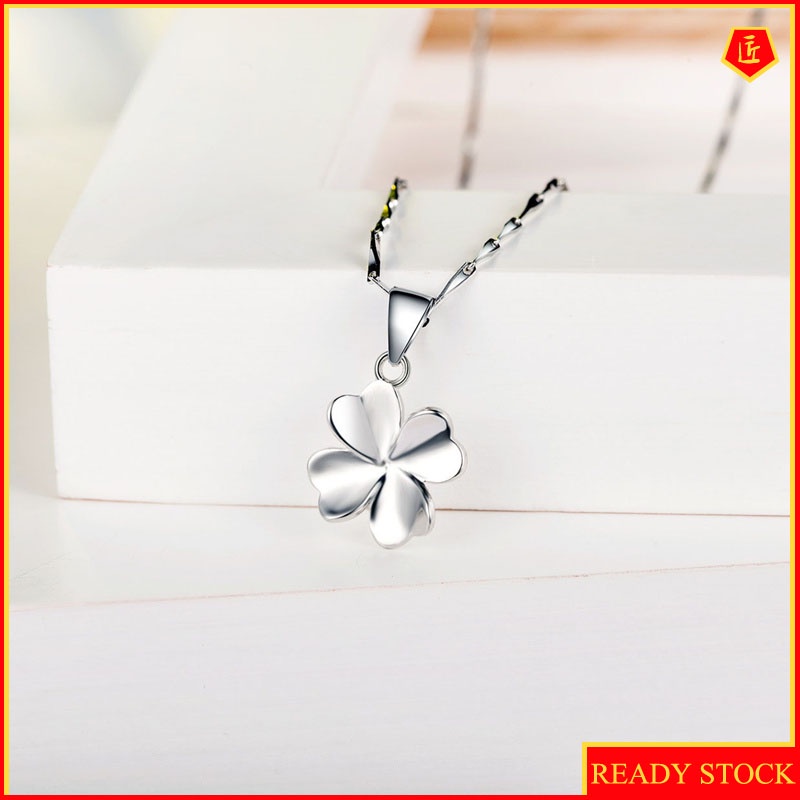 [Ready Stock]Korean Retro Simple Four-Leaf Clover Women's Necklace Fashion