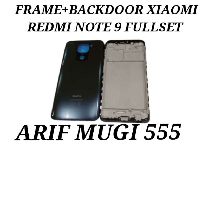 KESING FULLSET FRAME PLUS BACKDOOR CASING HOUSING XIAOMI REDMI NOTE 9 ORIGINAL