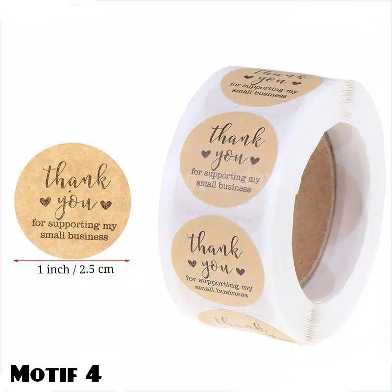 Stiker Label Thank You / Sticker Thank You ( Harga SATUAN = 2,5 Cm / 1 Pcs)