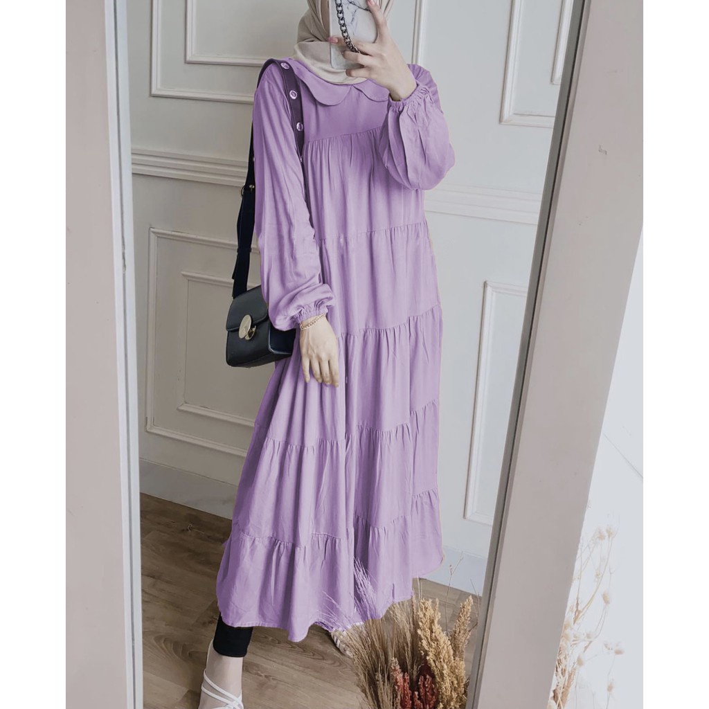 [NEW OUTFIT] Sukma Midi Dress Rayon // Dress Wanita Hijab Muslim Terbaru