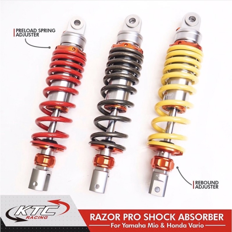 Shock KTC Racing Razor Pro Steering Dumper Singel Shock 300mm 325mm Shockbreaker Matic Mio Lexi Beat Vario Click Vario 125 150 Genio Scoopy  FOURSIX_46