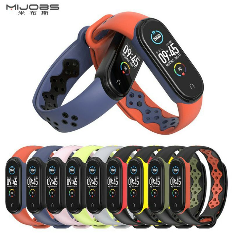 MIJOBS SPORTS DUAL TONE MiBand 6 / 5 Silicon Strap for XIAOMI MI™