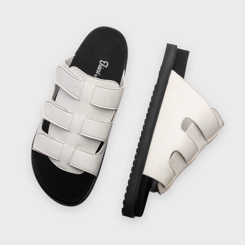 Chamber White | Sendal Casual Putih Original Kasual Chunky Pria Cowok Sandal | FORIND x Giant Flames