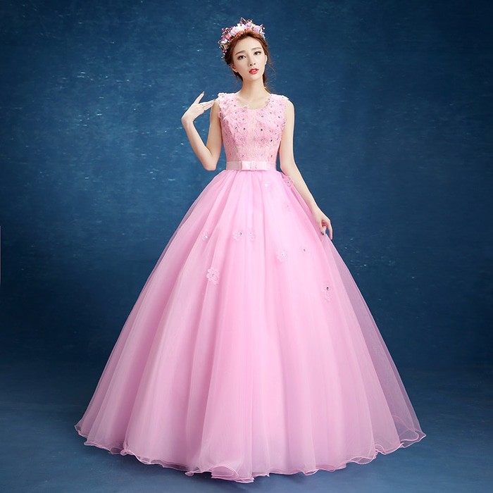 Gaun Pengantin 0370716 Pink Wedding Gown Wedding Dress