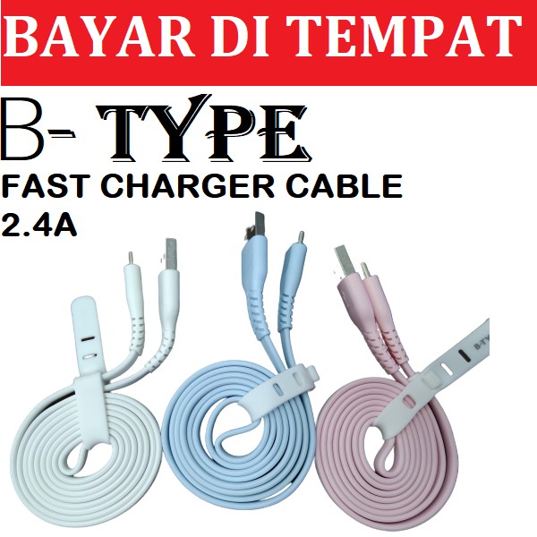 Kabel Data Original Fast Charging B-type untuk Android Samsung VIVO OPPO XIAOMI dan IPHONE IPAD