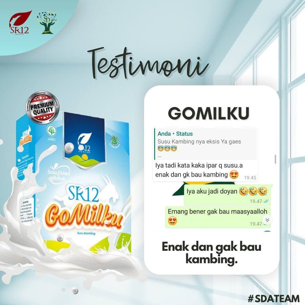 

SR12 GO MILKU SUSU ETAWA TERBAIK / GOMILKU SUSU KAMBING KUALITAS PREMIUM / GOAT MILK SUSU BUBUK BPOM