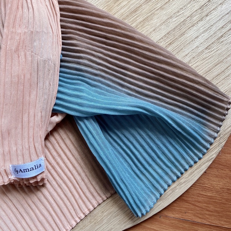 Anna pleats ombre batch 2/pashmina plisket gradasi/pashmina plisket ombre-Mint