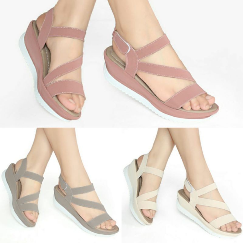 Mulan Sandal Tali Wanita Wedges Mulan BPS05 SPB50