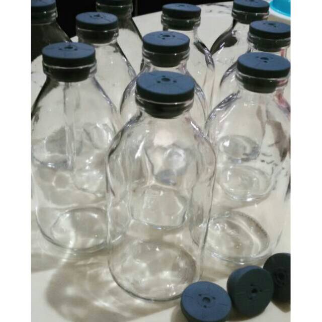 

BOTOL KACA 250ML ASI ASIP SOUVENIR WADAH MINYAK TUTUP KARET BARU