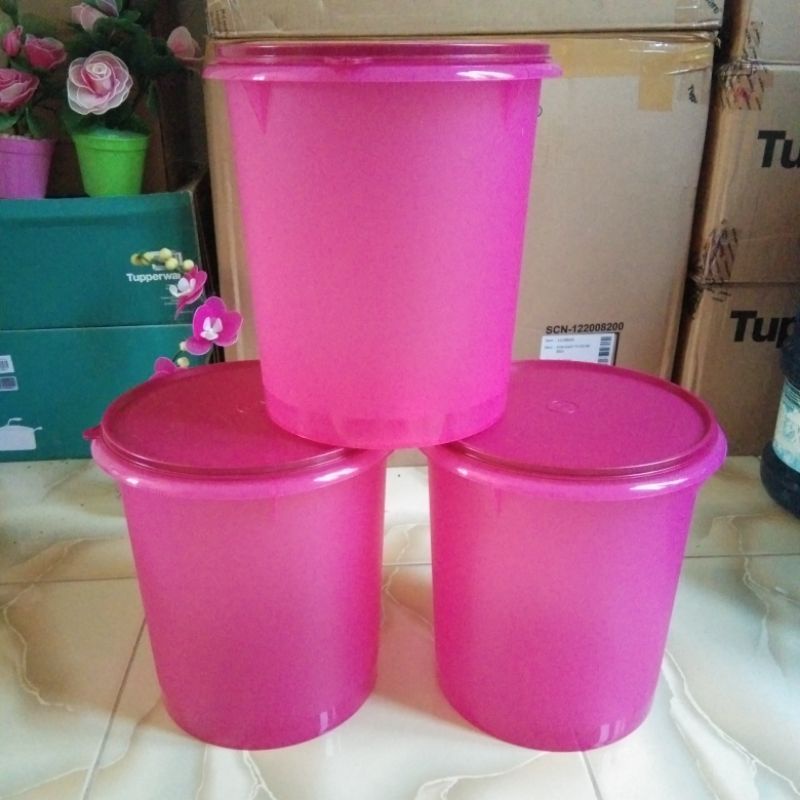 toples kerupuk giant canister tuperware 8,4 liter pink