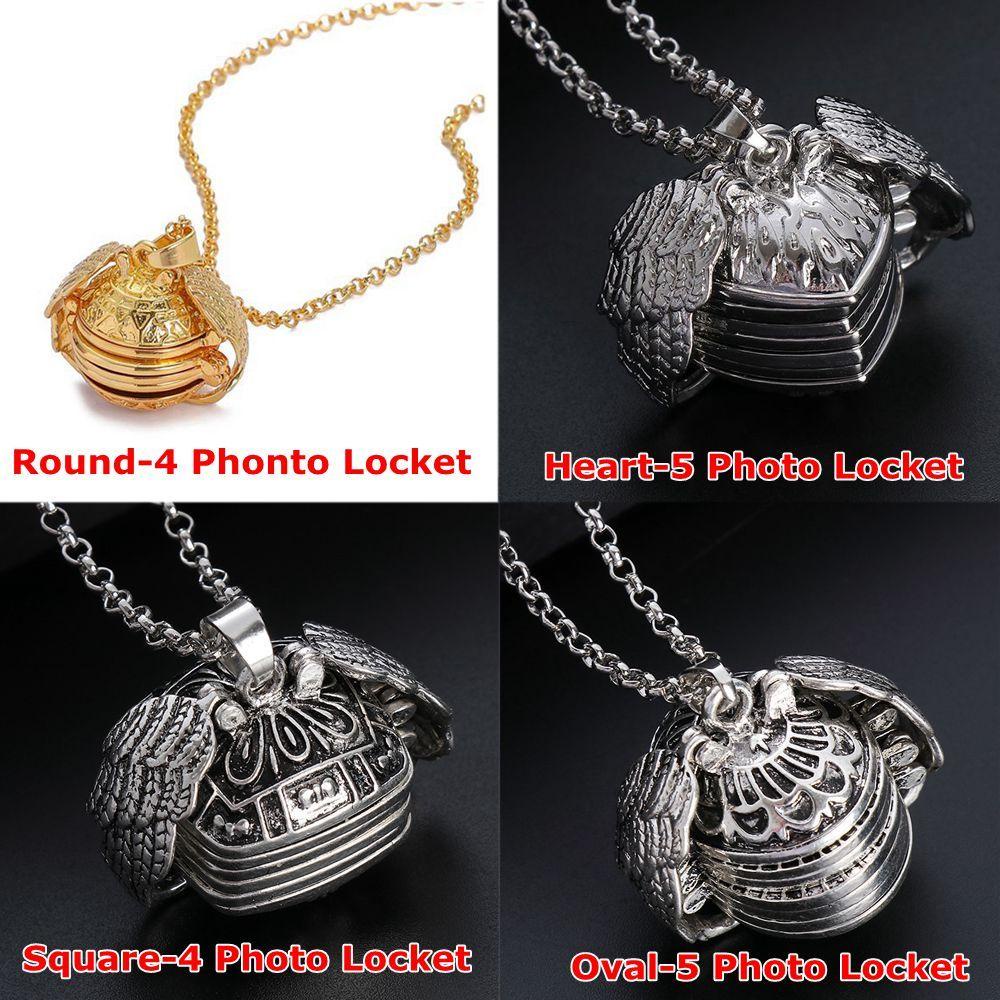 Lily Magic Box Kalung Vintage Rantai Panjang Perhiasan Fashion 4per5foto Liontin