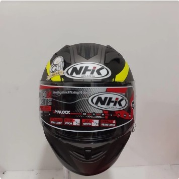 HELM NHK GP1000 AXION FULL FACE MOTIF AXION NHK GP1K BLACK DOFF YELLOW