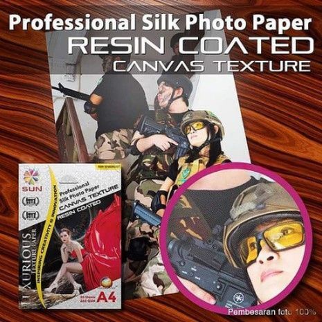 Kertas Foto A4 Sun Professional Silk Photo Paper Resin Coated A4 265gsm