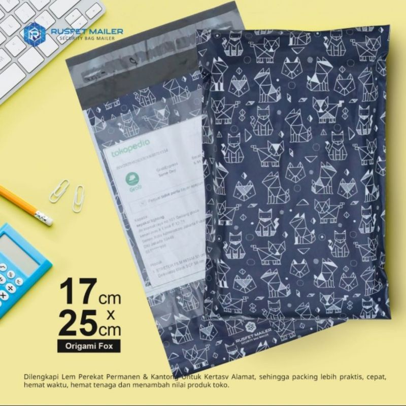 

Amplop Plastik Packing Polymailer Premium Satuan Dog Origami
