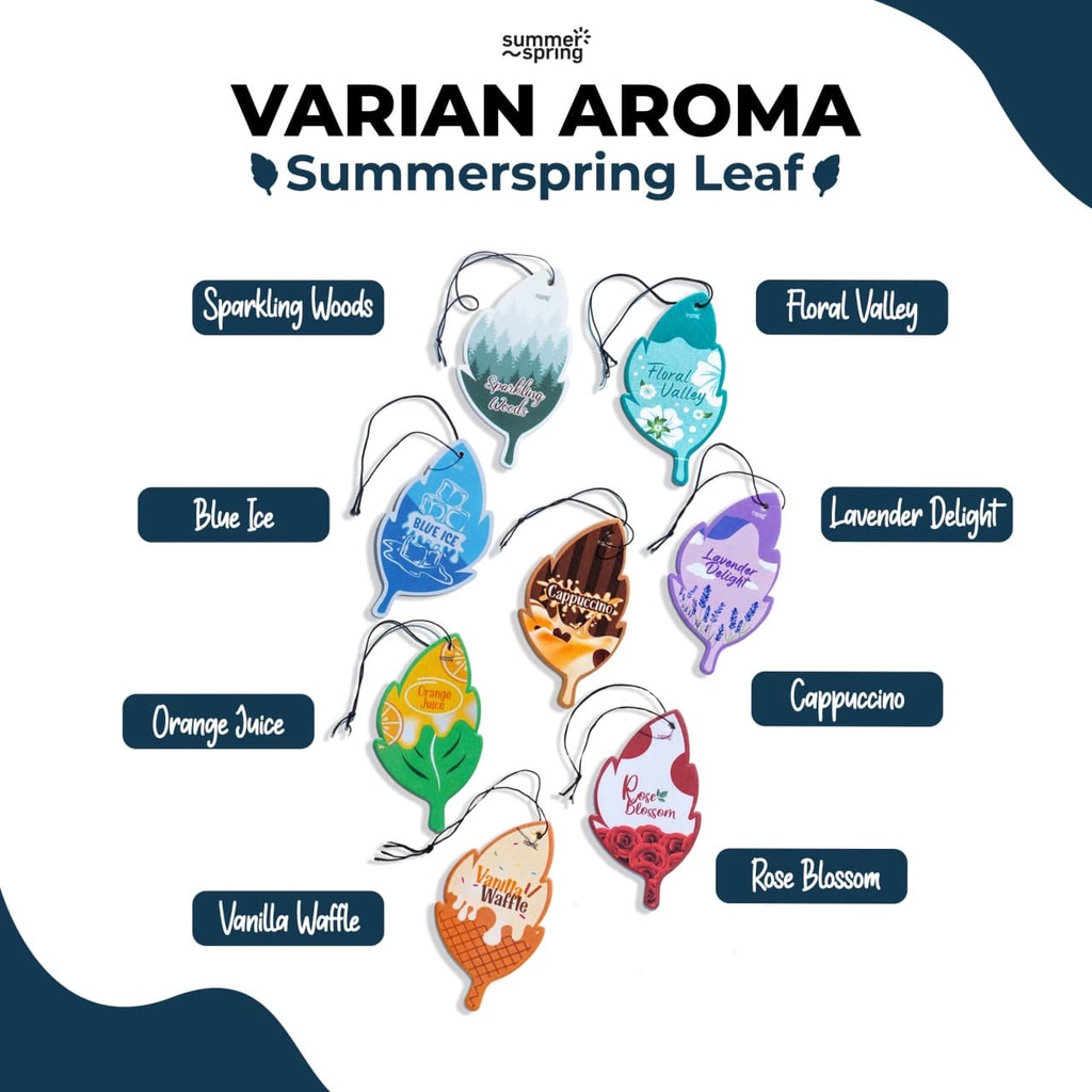 Parfume Pengharum Ruangan Kertas Summer Spring Leaf  / Mobil / kamar / Lemari / Toilet