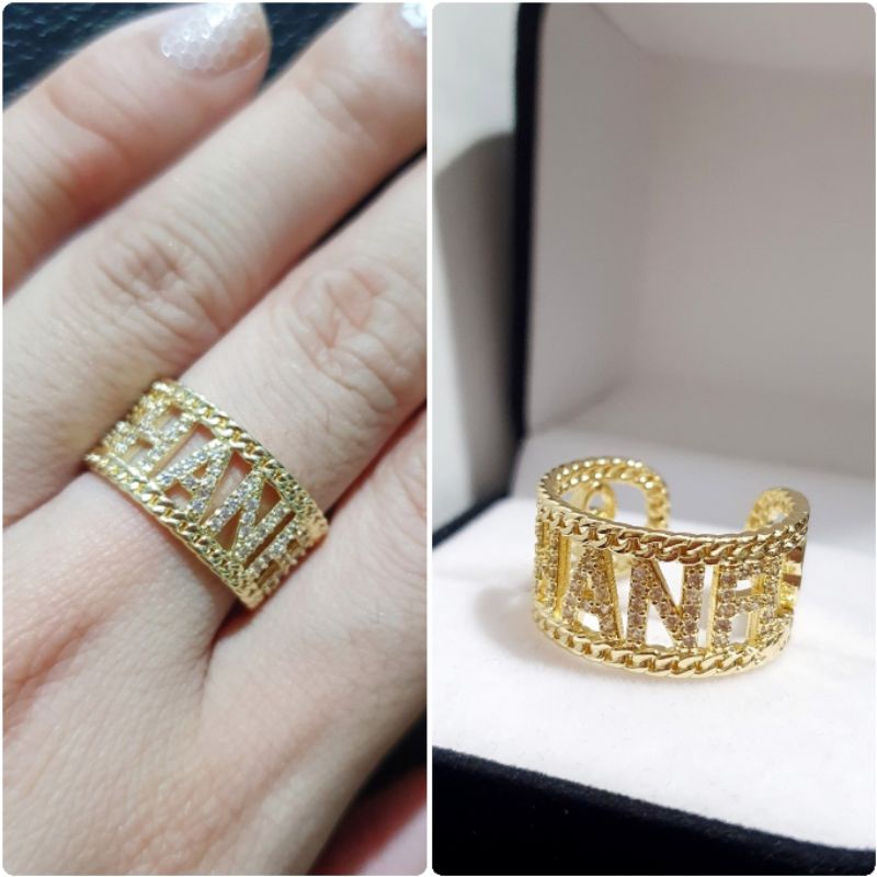 Cincin Titanium Asli gold free size Premium Quality Anti Karat Anti Alergi Ring Import Ct22