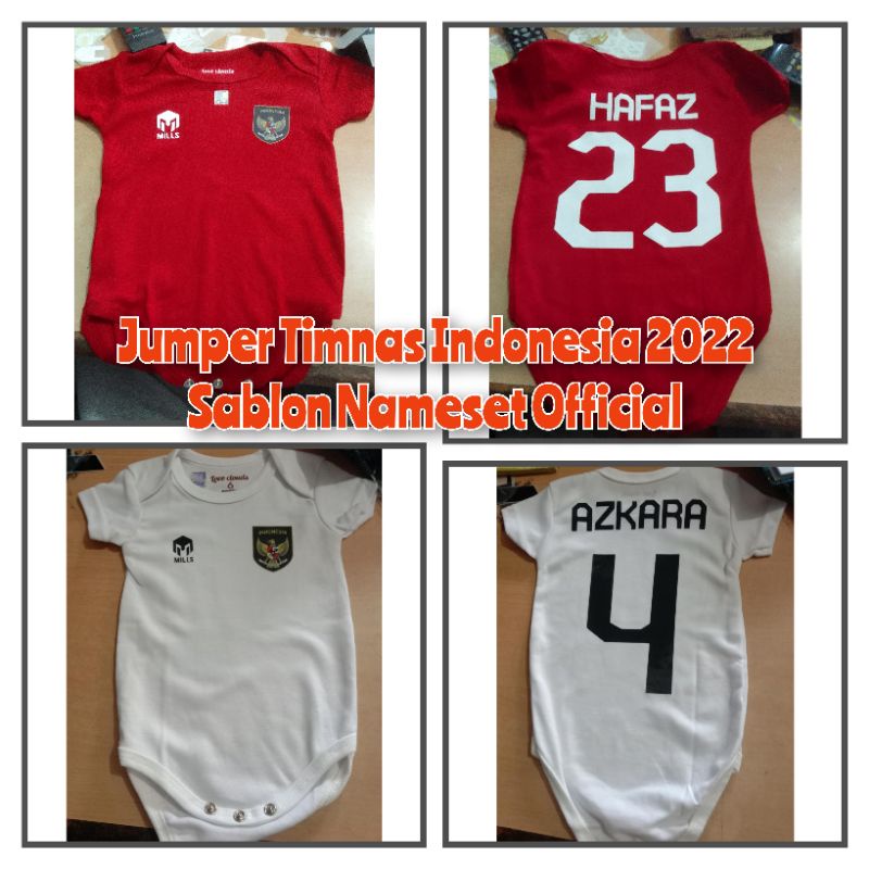 Jumper Bayi Timnas Indonesia Bisa Pakai Nama Bayi