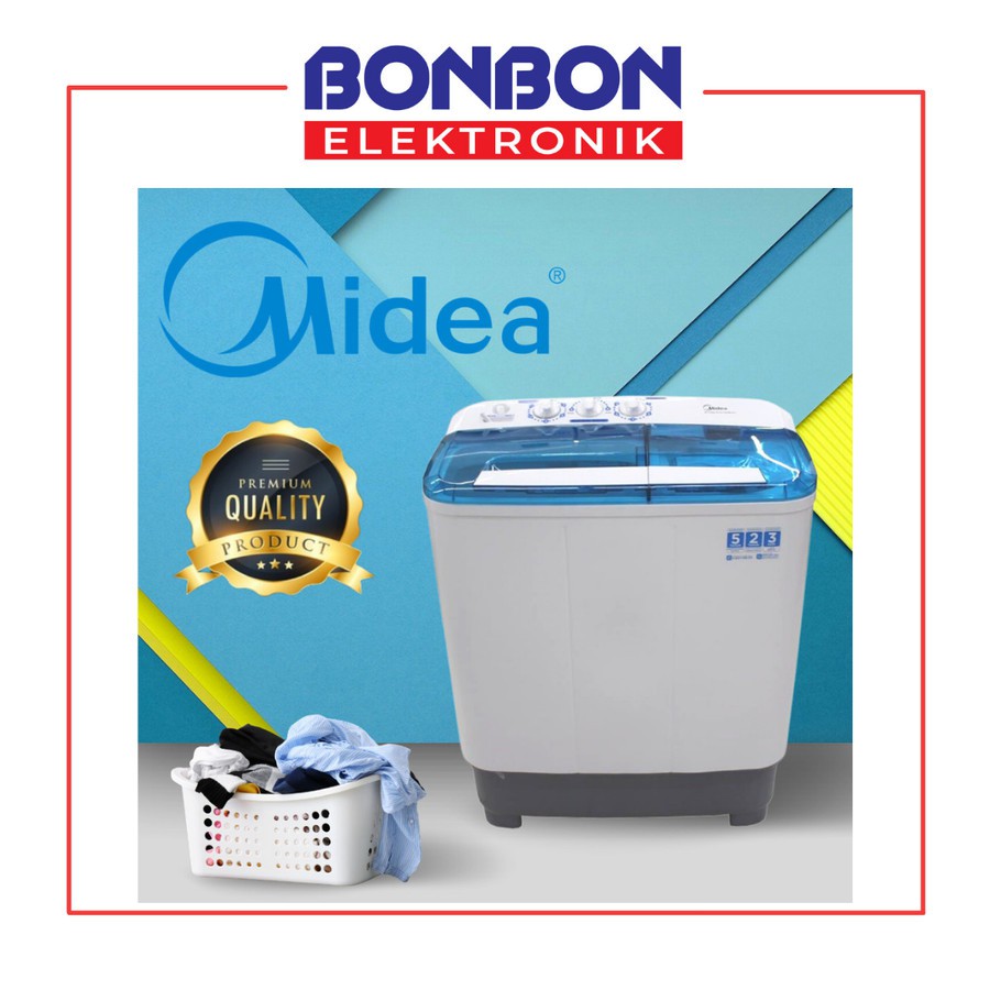 Midea Mesin Cuci 2 Tabung 6KG MTD 78 P-1301Q / MTD78P1301Q