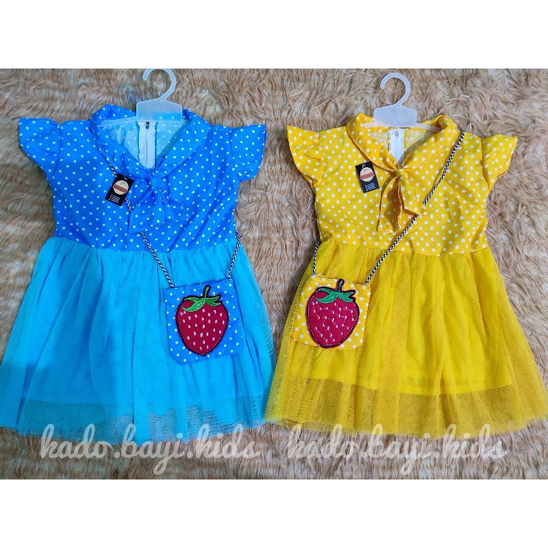 baju anak perempuan , baju anak perempuan 2 tahun , dress tutu anak usia 1 2 3 tahun dress ruffle bo