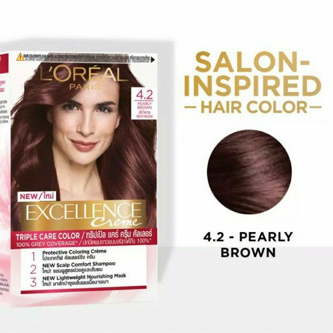 L'Oreal hair color pearly brown,semir loreal,loreal haur color