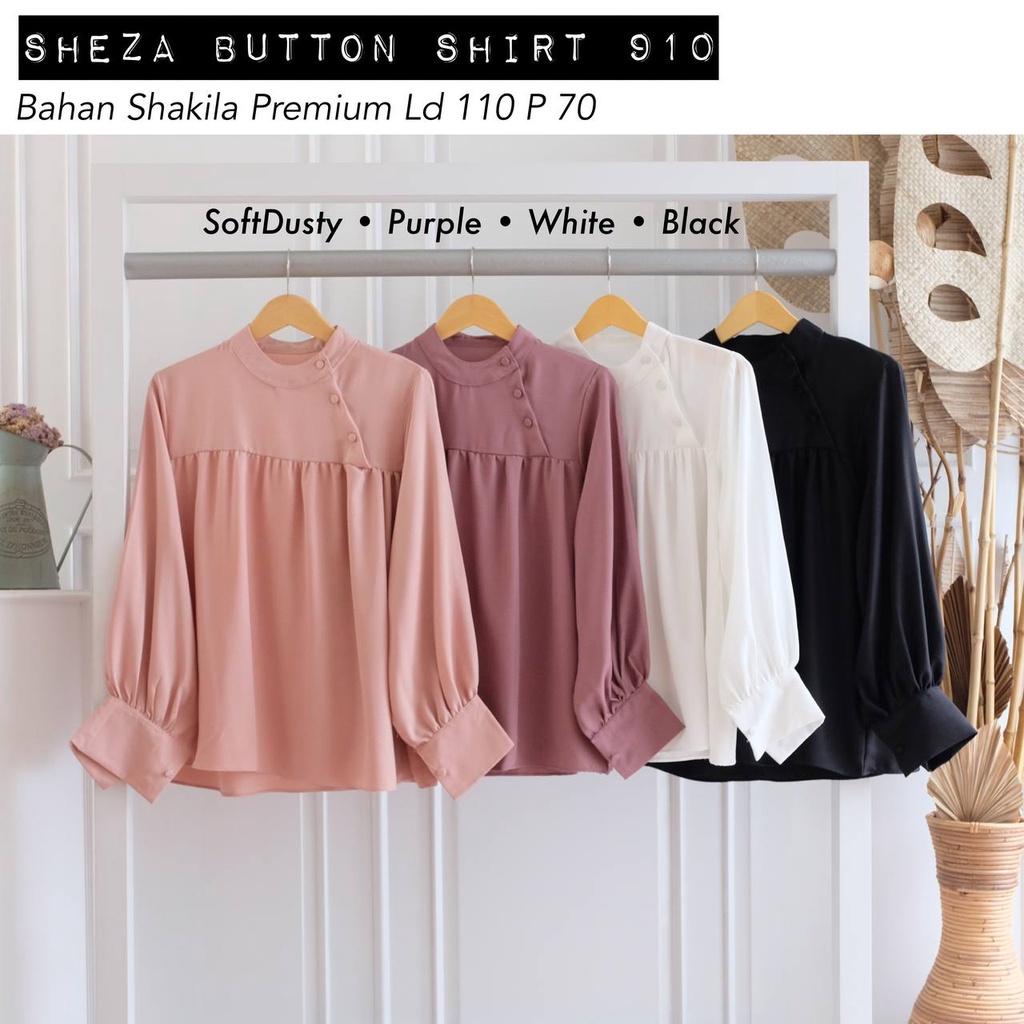 SHEZA BUTTON SHIRT / ATASAN / TOP / ATASAN KERJA / BLOUSE