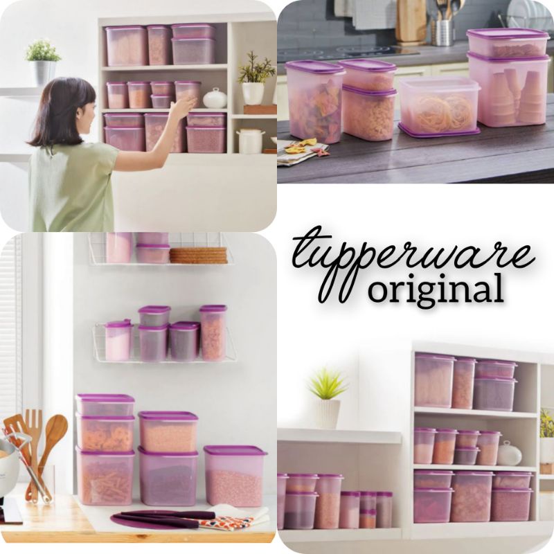 Tupperware Set Lengkap Wadah Bumbu Dapur Toples Snack Kerupuk Keripik Kacang Kue Roti Promo Murah