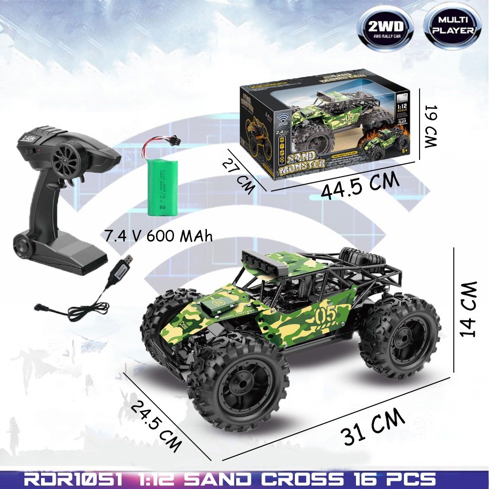 RC Sand Cross Offroad Drift Mainan Anak Mobil Remote Control RDR1051