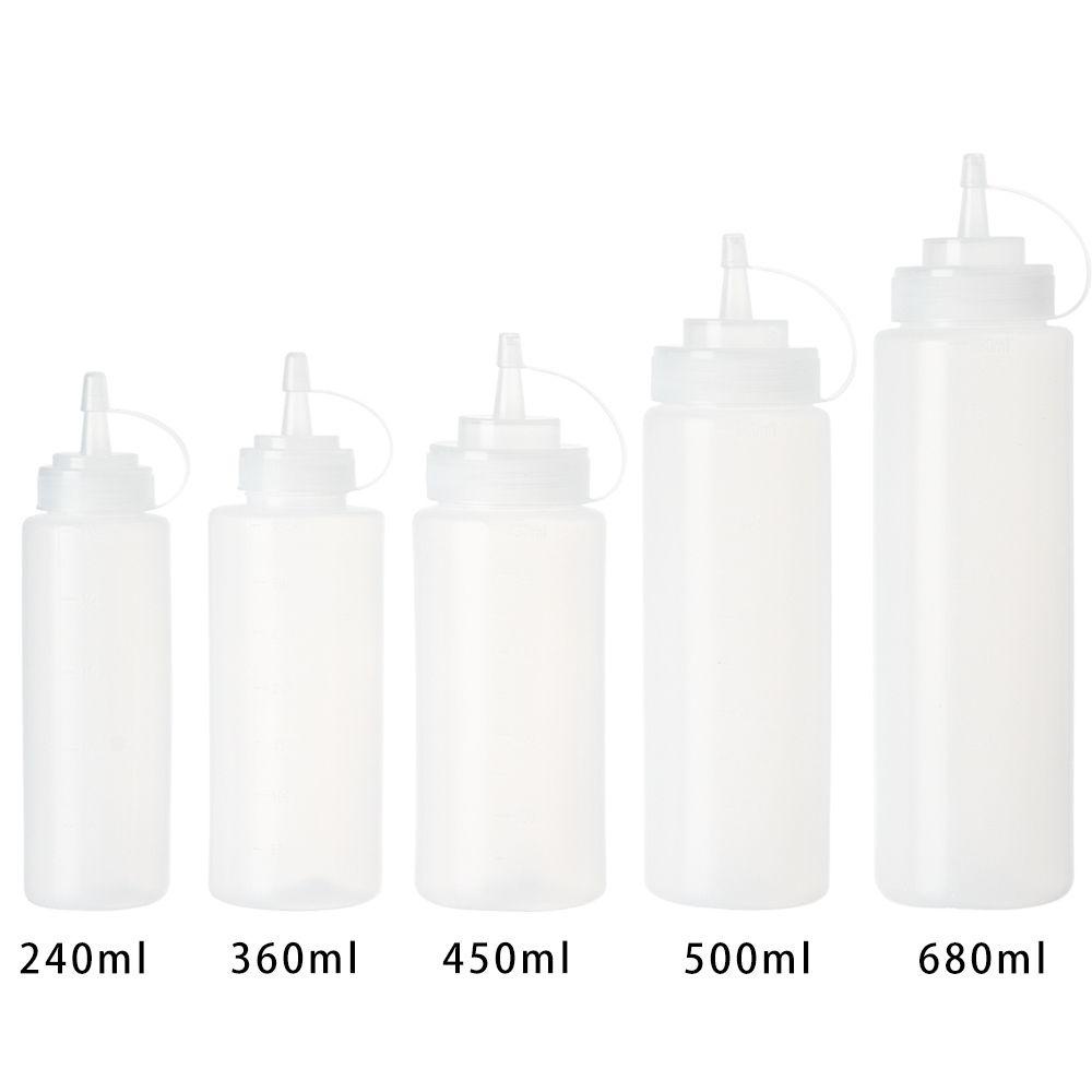 Solighter Squeeze Sauce Bottle Alat Dekorasi Bumbu Plastik Storage Tank Condiment Botol Pencet